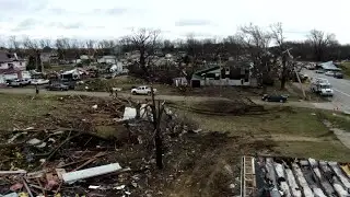 Drone footage of Southern Minnesota storm damage