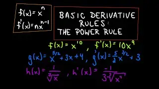 ❖ Basic Derivative Rules - The Shortcut Using the Power Rule , 3 Examples ❖