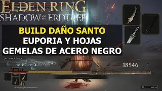 Elden Ring Shadow of the Erdtree La MEJOR BUILD de DAÑO SANTO (Euporia y hojas gemelas acero negro)