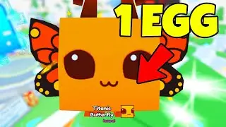 Hatching TITANIC BUTTERFLY IN 1 EGG IN PET SIMULATOR 99!