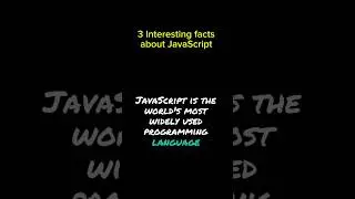 3 most interesting facts about JavaScript #ai #tech #javascript #coding #facts #shorts