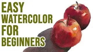 Easy Watercolor for Beginners - Apples