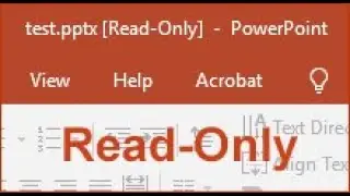 How to Save Powerpoint Document as Read Only