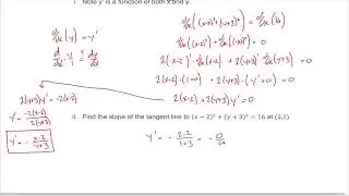 3.8: Implicit Differentiation - Intro