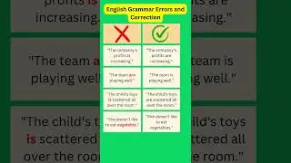 English Grammar Errors and Correction | English Mistakes 