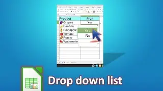 Drop down list in LibreOffice Calc - How to create and remove drop down list in Calc