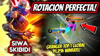THIS IS HOW SIWA SKIBIDI THE BEST RANK PLAYER ROTATES! GRANGER TOP 1 GLOBAL 91.2% WINRATE! | MLBB