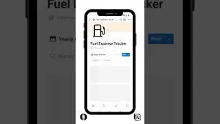 Notion Fuel Expenses Tracker 