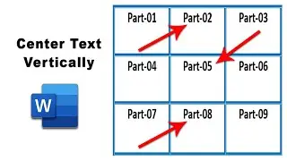 How to center text vertically in a table in Microsoft Word Document