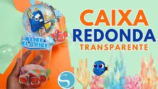 Como Fazer Caixinha Redonda Vitrine Com Bola Acrílica no Tema Procurando Nemo / Dory