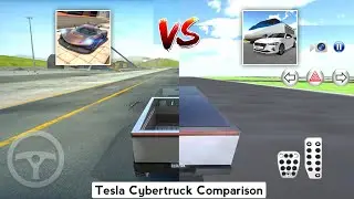 Tesla Cybertruck Comparison in Extreme Car Driving Simulator vs 3D Driving Class - Car game