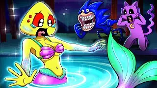 POULINA TURNED INTO A MERMAID?!  | Poulina & Shin Sonic, Catnap STORY | POPPY PLAYTIME ANIMATION