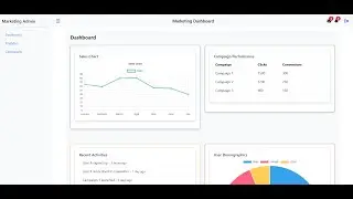 Create Marketing Admin Dashboard Template in React js