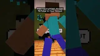 POV: You're a well-known TikToker in your school - Minecraft animation #shorts