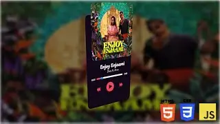 How to Create Simple Music Player UI using TiltJS | HTML & CSS | Enjoy Enjami