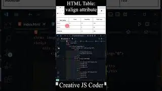 HTML Table, valign attribute | Vertical Attribute