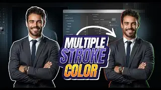 How to make two color stroke | Divided Stroke | 1 min tutorial | Adobe Photoshop 2024