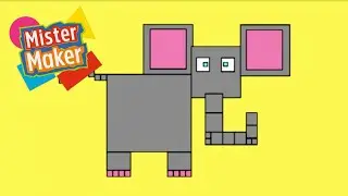 SOY una FIGURA ⏹️: ¿Un ELEFANTE 🐘 o un RATÓN 🐁? MISTER MAKER en ESPAÑOL 👨‍🎨🖍️