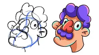 CARTOON HEAD STRUCTURE in 3 STEPS from scratch, step by step for beginners