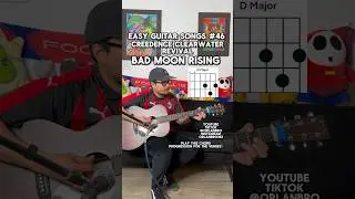 Bad Moon Rising - Creedence Clearwater Revival guitar tutorial | easy guitar songs 46!