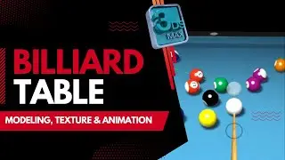 3ds Max Billiard Table modeling, texture & animation in 3ds max 2024 | massfx beginners @zna_studio