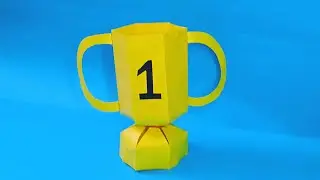 How To Make A 🏆Trophy with Paper || Winners cup #shorts #viral #youtubeshorts #beautifulartgallery