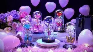 Mothers Day Gift, Galaxy Rose Butterfly Light Up Flower