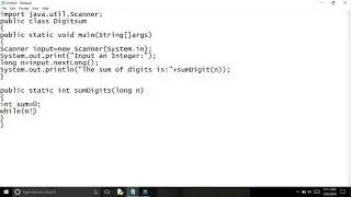 Java: program for sum of digit(Integer).[CMD]