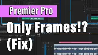 Premier Pro Showing Only Frames (Fix), To Get The Timecode Back