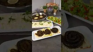 Gefüllte Weinblätter in Rosenform | Rose Shaped Stuffed Vine Leaves | Gül Yaprak Sarması  - #shorts