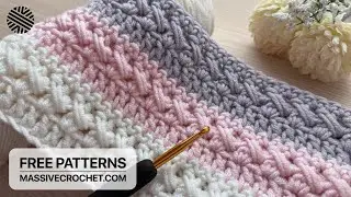 VERY EASY & UNUSUAL Crochet Pattern for Beginners! 😍 Crochet Stitch for Baby Blanket, Bag & Scarf