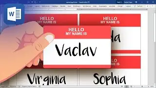 How to create Name Tags 🔖 (Badges) in Microsoft Word (Tutorial)