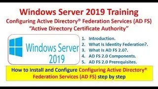 Configuring Active Directory® Federation Services (AD FS) “Active Directory Certificate Authority”