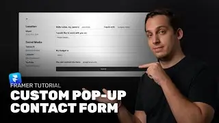Building a Custom Contact Overlay Form in Framer (Complete Tutorial)