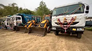 TATA 3530 Tipper bs6 first time work Loading Mud new jcb 3dx| TATA 2518 Tipper