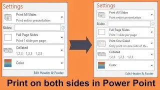 How to Print Page on both sides in PowerPoint