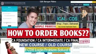 HOW TO ORDER BOOKS🤔 | ICAI CDS PORTAL | CA | FOUNDATION / INTERMEDIATE / FINAL | UDIT NARAYAN MISHRA