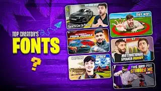 Popular Fonts For Thumbnail Editing || Big Youtuber Thumbnail Fonts || New Fonts 2024.