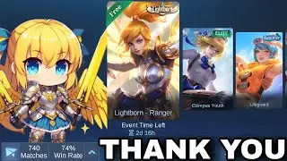 THANK YOU MOONTON !! FREE FANNY LIGHTBORN SKIN! (TRIAL DAYS) MLBB