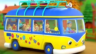 Wheels On The Bus - Going To The Camp and Preschool Rhymes for Babies