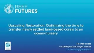 Upscaling Restoration: Optimizing the time to transfer newly settled land-based corals