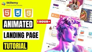 Animated Landing Page Using HTML CSS and JavaScript | How to Create Landing Page Using HTML and CSS