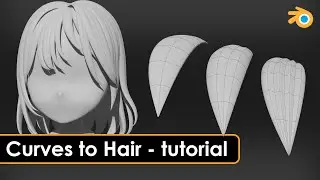 How to make Hair using Curves in Blender - Basic Tutorial - Blender Eevee