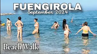 FUENGIROLA BEACH WALK MALAGA SPAIN LATEST SUMMER BEACHWALK SEPTEMBER 2024 [4K]