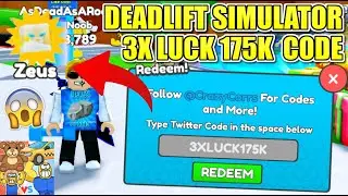 *NEW* 3X LUCK 175K LIKES EVENT CODE IN DEADLIFT SIMULATOR! NEW OP PET! || Roblox