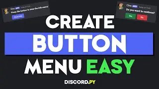 [NEW] How To Create a Button Menu EASY  - Discord.py