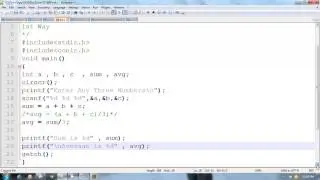 C Program To Calculate Sum And Average of 3 Numbers | Hindi