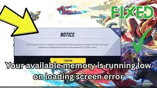 How to Fix Your available memory is running low on loading screen error in Marvel Rivals