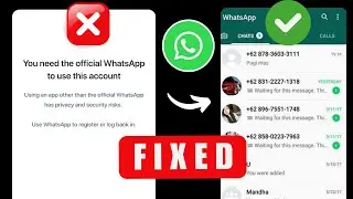 You Need The Official WhatsApp to Log In WhatsApp Problem