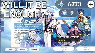 Wishing For Ayato With 6.7K Primogems And 9 Intertwined Fates